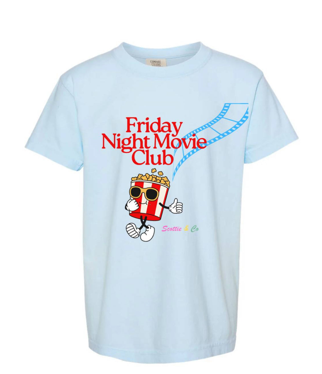 Friday Night Movie Club - Blue | Kids Signature Tee