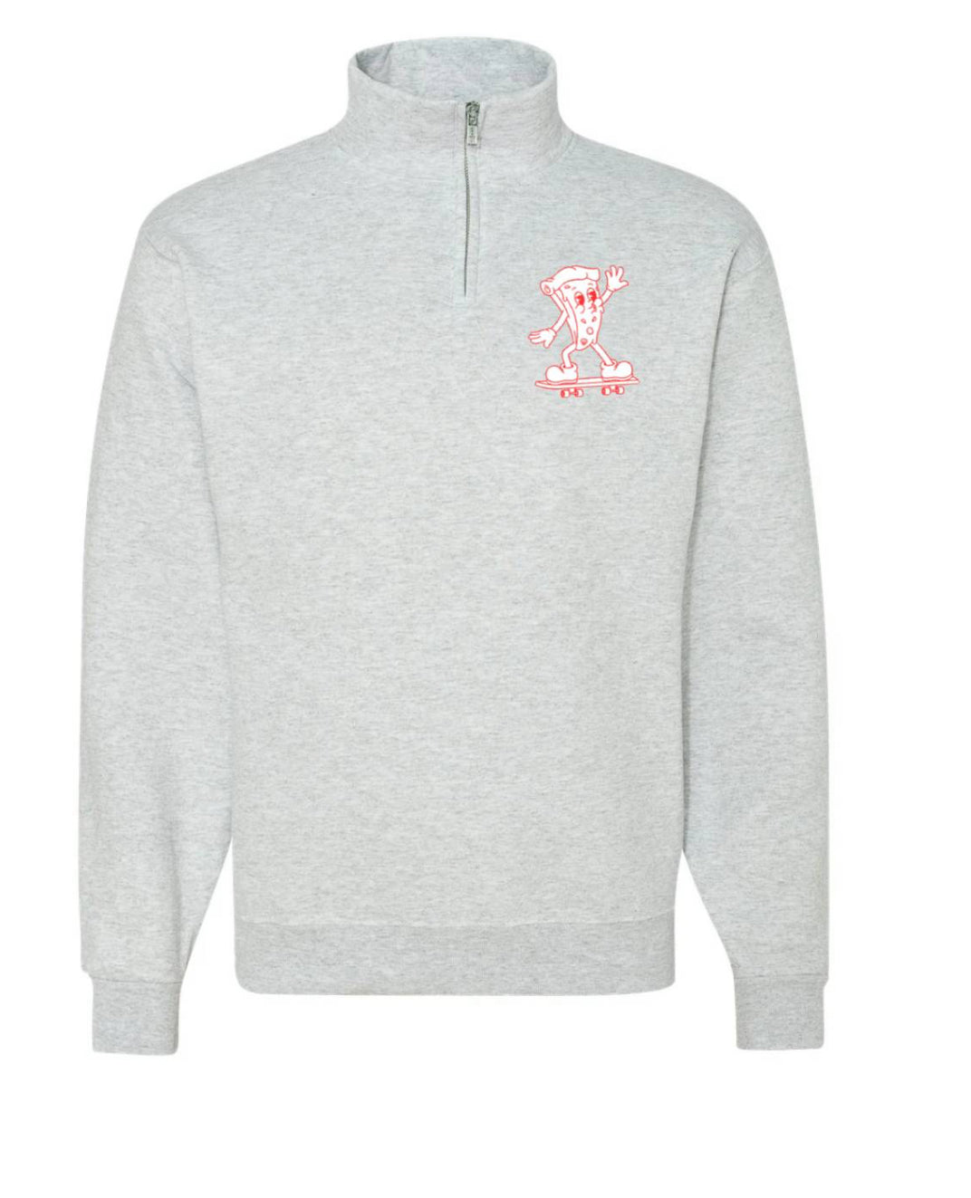 Friday Night Pizza Club Quarter-Zip - Heather Grey | Adult Signature Quarter-Zip