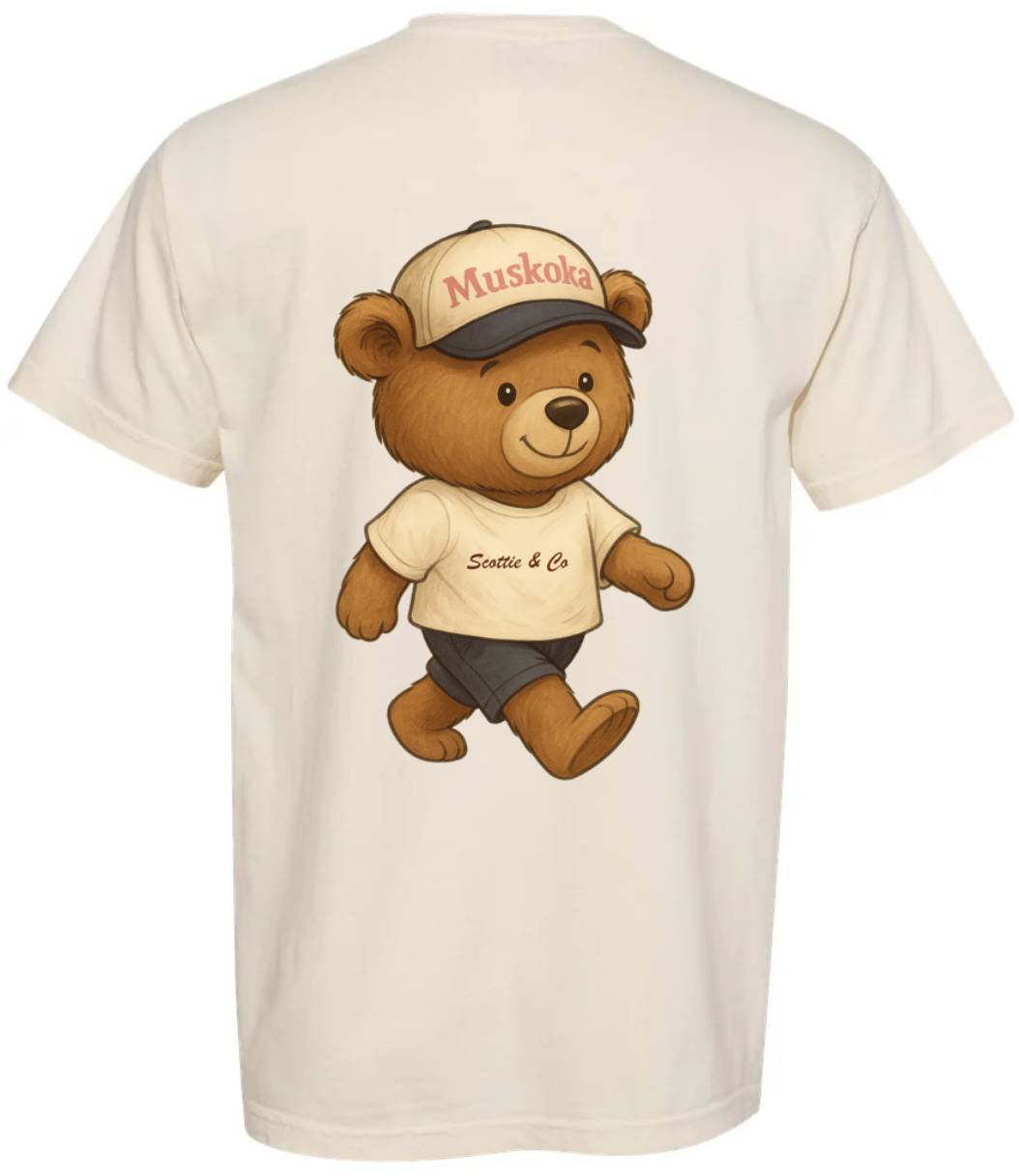 The 705 Club (forest) Bear - Ivory | Adult Signature Tee