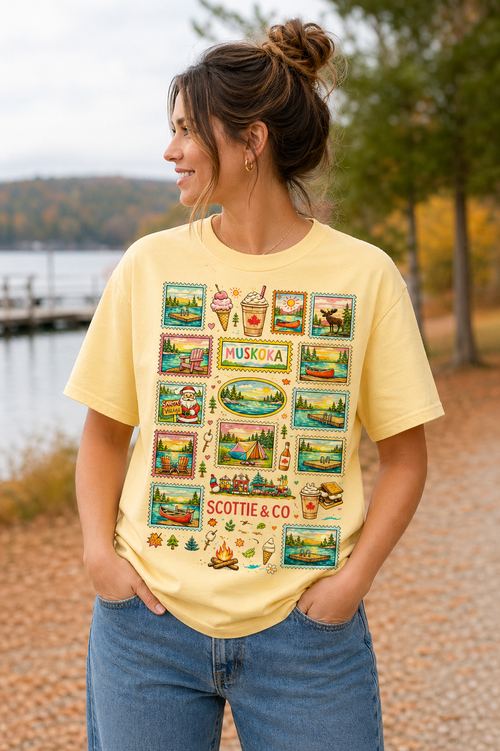 Cottage Postcard Tee - Butter Yellow | Adult Signature Tee