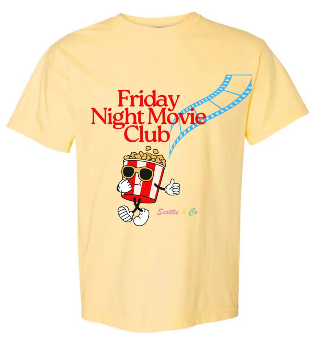 Friday Night Movie Club - Butter Yellow| Adult Signature Tee