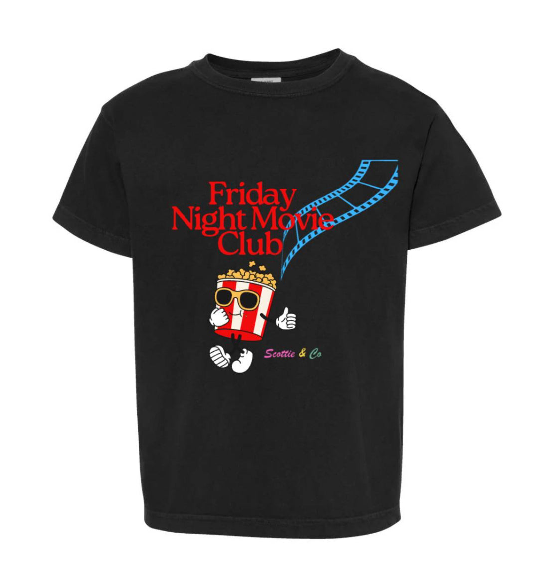Friday Night Movie Club - Black | Kids Signature Tee