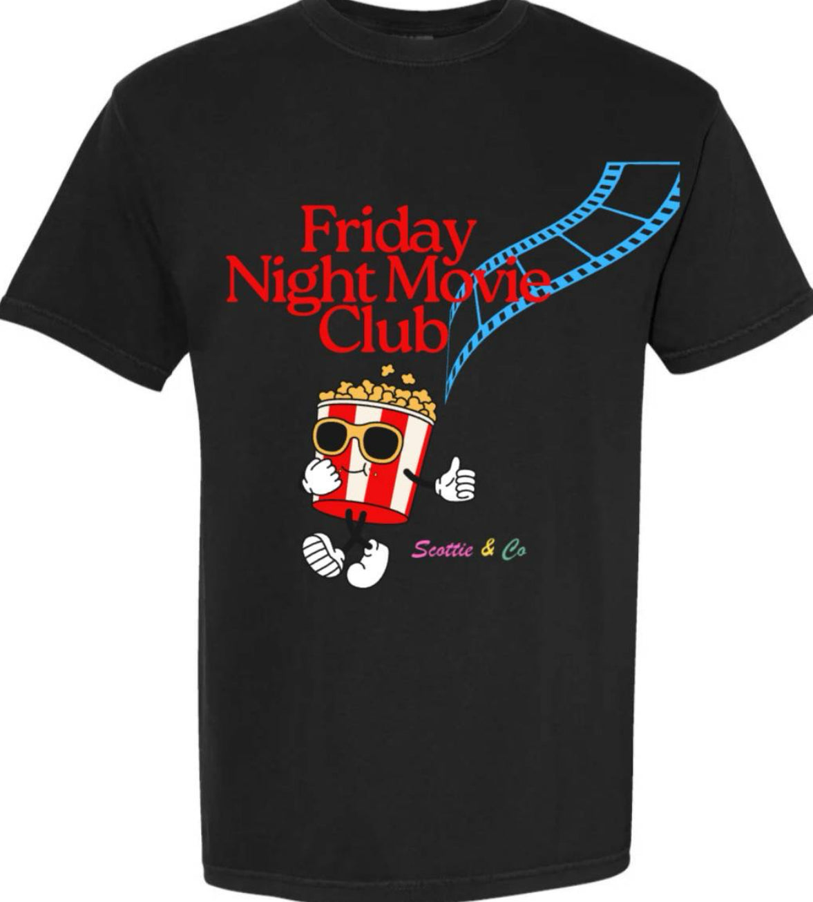 Friday Night Movie Club - Black | Adult Signature Tee