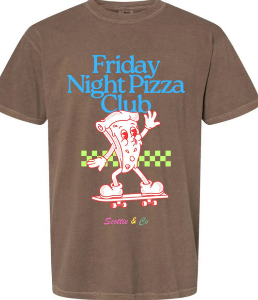 Friday Night Pizza Club - Espresso | Adult Signature Tee