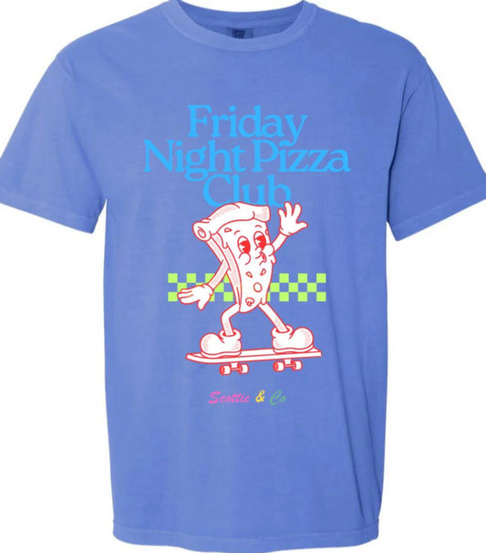 Friday Night Pizza Club - Blue Blossom | Adult Signature Tee