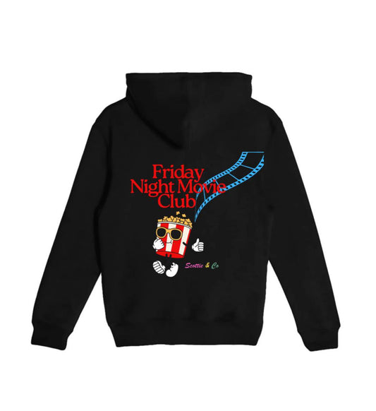 Friday Night Movie Club Hoodie - Black | Signature Kids Hoodie