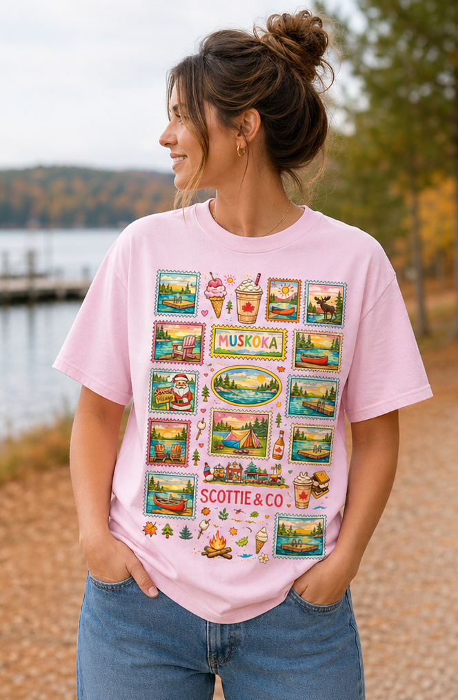 Cottage Postcard Tee - Blossom Pink | Adult Signature Tee