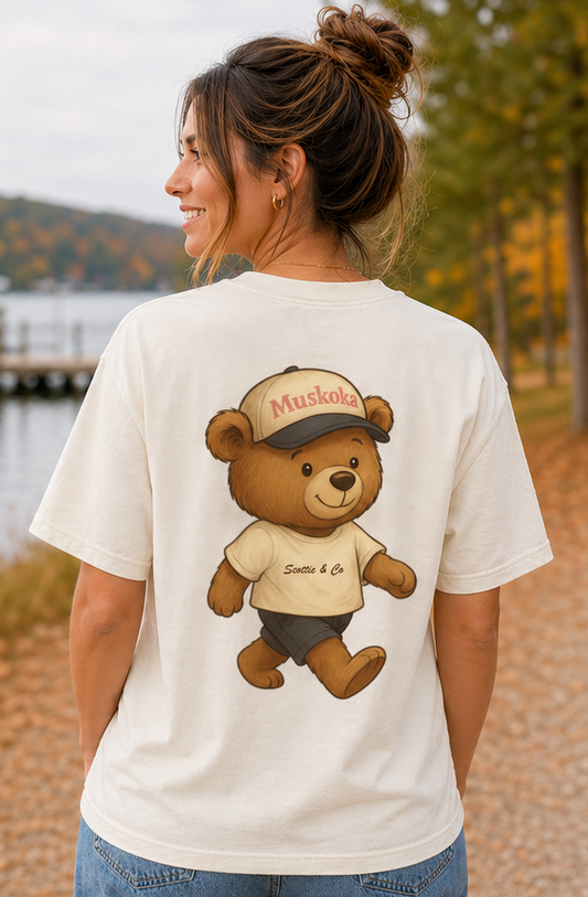 The 705 Club (forest) Bear - Ivory | Adult Signature Tee
