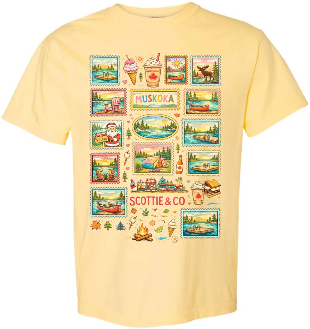 Cottage Postcard Tee - Butter Yellow | Adult Signature Tee